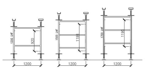 Propping Scaffolding Design In Detail Autocad Drawing Dwg File Cad
