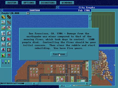 Screenshot Of Simcity Enhanced Cd Rom Dos 1993 Mobygames