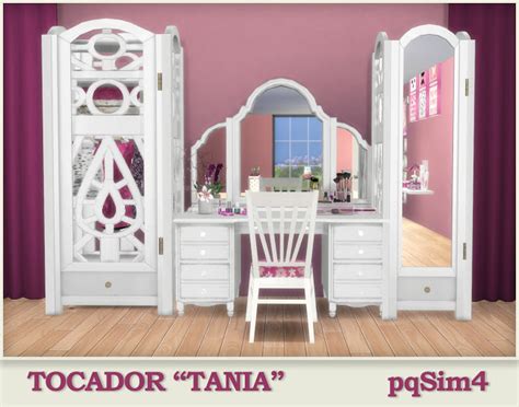 Sims 4 Ccs The Best Tania Vanity By Pqsim4