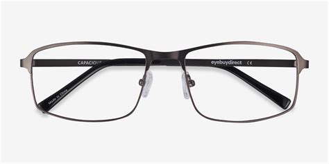 Capacious Rectangle Matte Gunmetal Glasses For Men Eyebuydirect