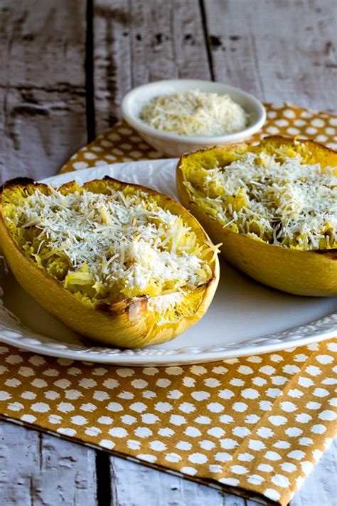 Roasted Spaghetti Squash With Mizithra Cheese And Browned Butter