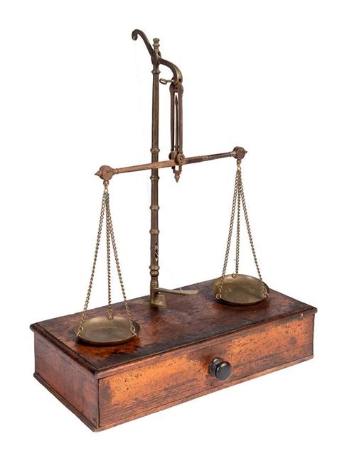 Antique Cedar Brass Balance Gold Scales Scales Sundries
