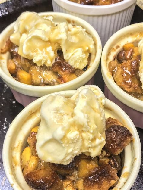 Peach Cobbler Bread Pudding Love From My Mother S Kitchen Recipe