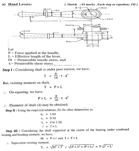 Explain The Design Procedure Of Handlever With Neat Sketch