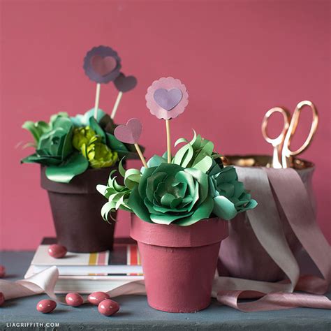 Video Potted Paper Succulent Valentines T Lia Griffith