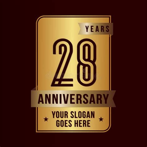 28 Years Celebrating Anniversary Design Template 28th Logo Vector And