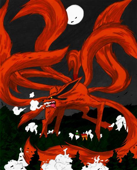 Nine Tailed Fox Demon Coloured By Cyanerainblack On Deviantart