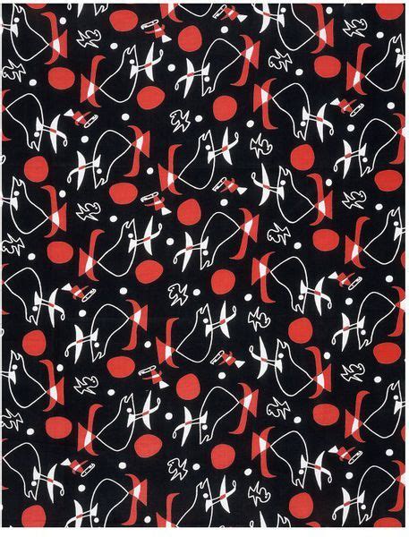 Furnishing Fabric Joan Miró 1893 1983 For Fuller Fabrics Screen