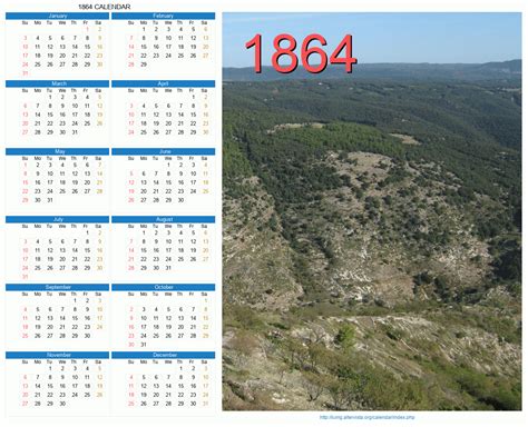 1864 Calendar