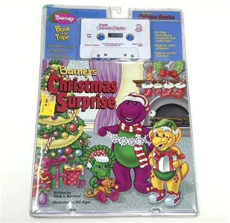 Barney Story Book And Cassette Tape Readalong Christmas Surprise Sealed