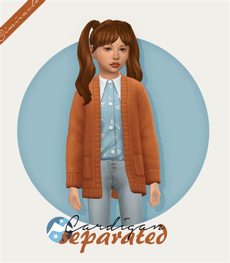 Sims 4 Cardigan Separated Kids Version The Sims Game