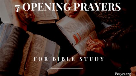 7 Opening Prayers For Bible Study Prayrs