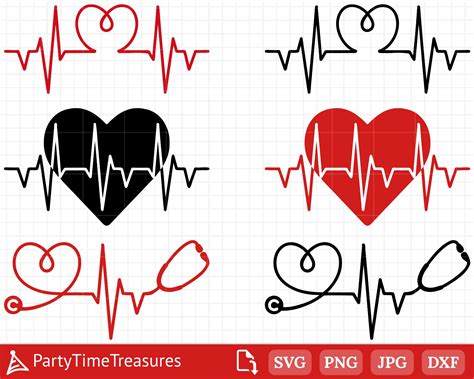 Heartbeat Svg Bundle Stethoscope Svg Nurse Healthcare Ekg Etsy México
