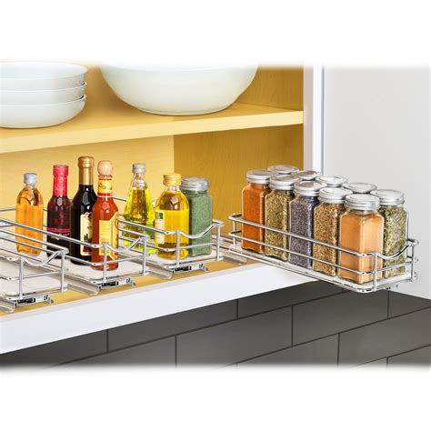 Lynk Professional 4 14 Wide Pull Out Spice Rack Organizer For Cabinet
