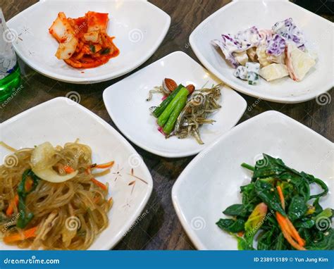 These Are Korean Side Dishes Each Called A Banchan Stock Image