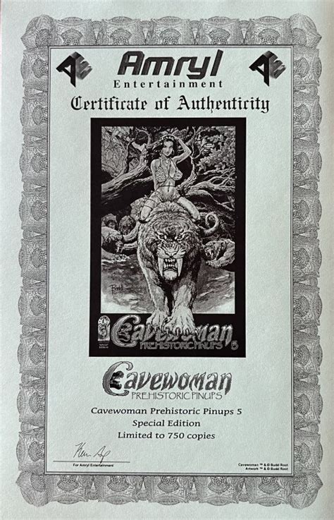 Cavewoman Prehistoric Pin Ups Special Edition Limited To Nm