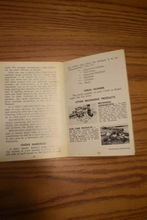 Vintage Browning Citori Over Under Shotgun Operation Care Manual Free Ship Ebay