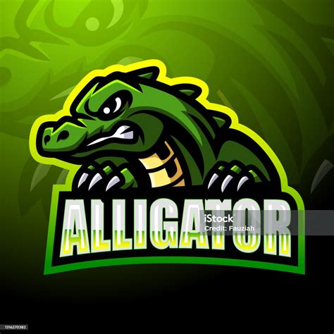 Alligator Mascot Esport Logo Design Stock Illustration Download Image