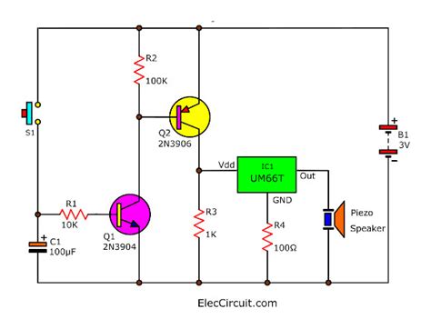 14 Buzzer Circuit Using Transistor Robhosking Diagram