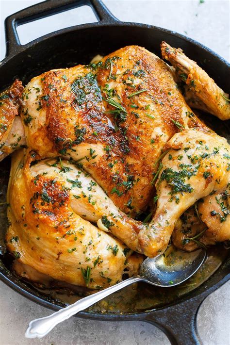 It's a perfect weeknight dinner staple! Lemon Garlic Butter SpatchCock Chicken - Crisp and juicy ...