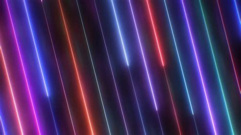 Diagonal Neon Line Laser Beams Of Abstract Futuristic Glow Stripes 4k