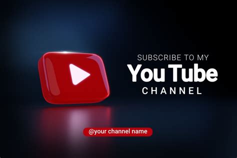 Subscribe Youtube Channel Presentation Banner Template Postermywall