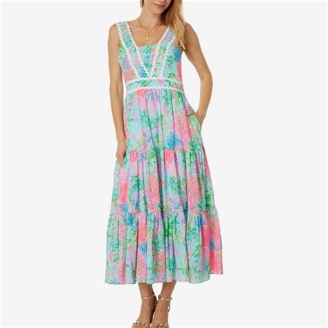 Lilly Pulitzer Dresses Nwt Lilly Pulitzer Sz 6 Pollie Cotton Midi