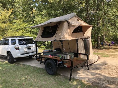 Diy Roof Top Tent Camping Utility Trailer Rack Artofit