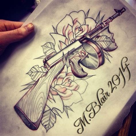 Tommy Gun Tattoo Designs Tattooremovalschaumburgil