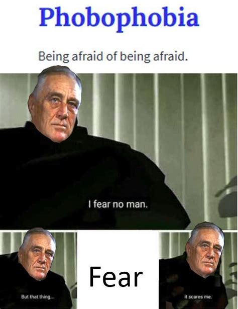 the only thing we have to fear is fear itself r historymemes