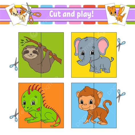 Cut And Play Flash Card Template Download On Pngtree