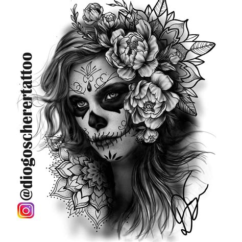 Pin By Nicole Ibarra On My Works Body Art Tattoos Skull Girl Tattoo Day Of Dead Tattoo