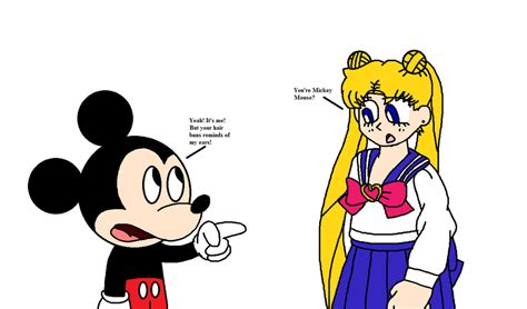 Mickey Mouse Meets Usagi Tsukino By Marcospower1996 On Deviantart