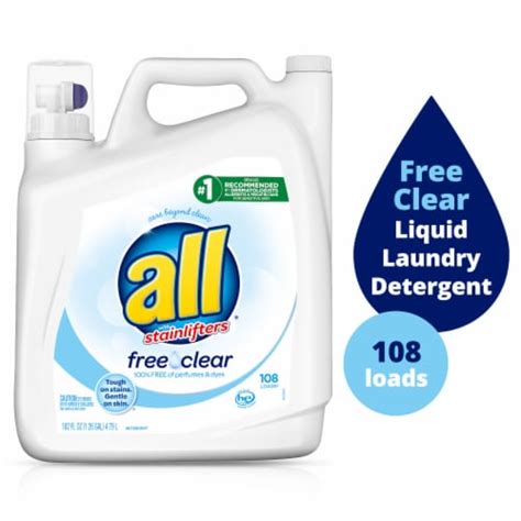 All® With Stainlifters Free And Clear Liquid Laundry Detergent 162 Fl Oz