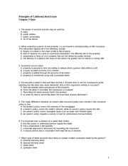 Bariis lake in bulan sorsogon. Chapter 3 Quiz Sample - Principles of California Real Estate Chapter 3 Quiz 1 The power of ...