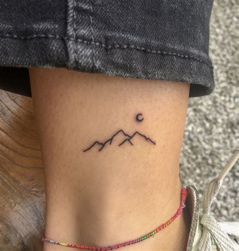 Mountain Travel Tattoo Moon Freedom Tiny Tattoos For Girls Cute Tiny