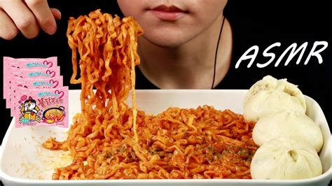 Carbonara Spicy Noodles Asmr Mukbang 까르보나라 불닭볶음면 먹방 Korean Food Eating Sounds Youtube