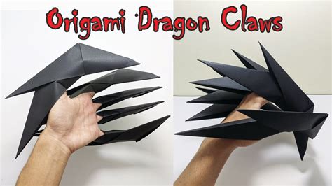 How To Make Dragon Claws Out Of Paper Origami Dragon Claws Youtube