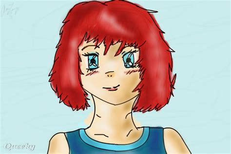 Cute Red Haired Girl ← An Anime Speedpaint Drawing By