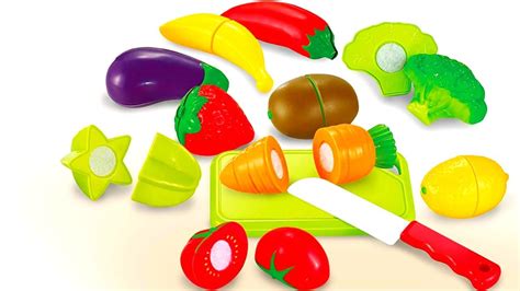 Fruits And Vegetables With Toy Velcro Cutting Food Youtube