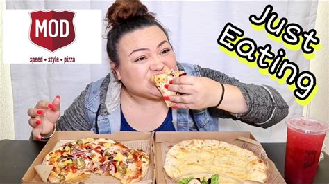 mod pizza pizza salad mukbang eating show youtube