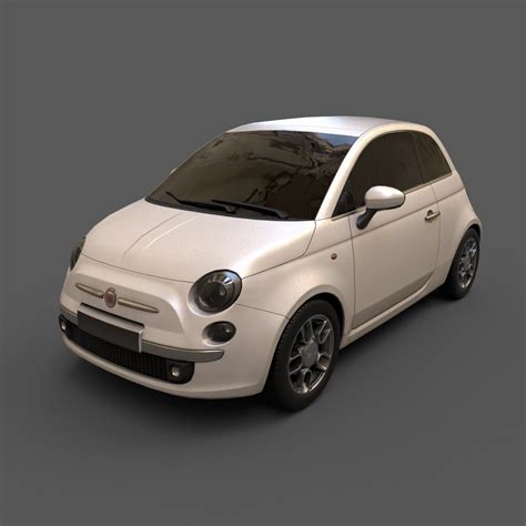 3d Model Fiat 500 Low Poly Cgtrader