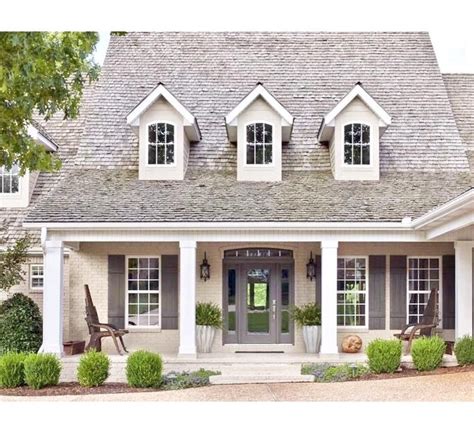 Beautiful Painted Brick Cape Cod House With Gray Shutters Love This