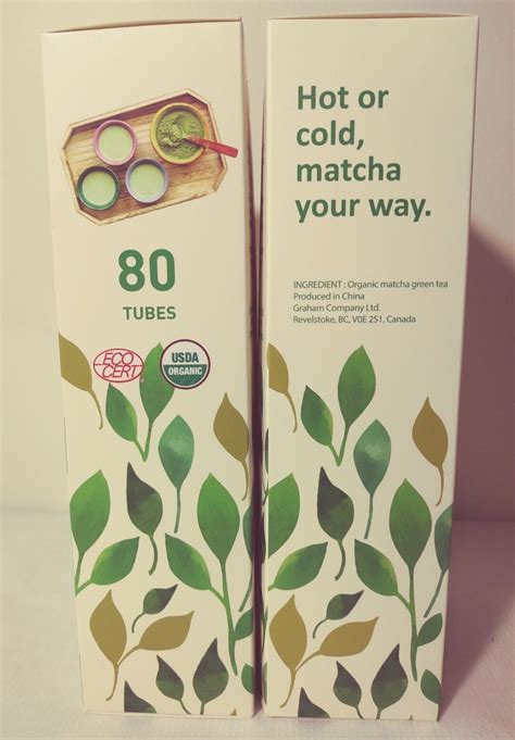 Harmony Pure Matcha Organic Green Tea Powder 80 Tea Tubes Per Box 2