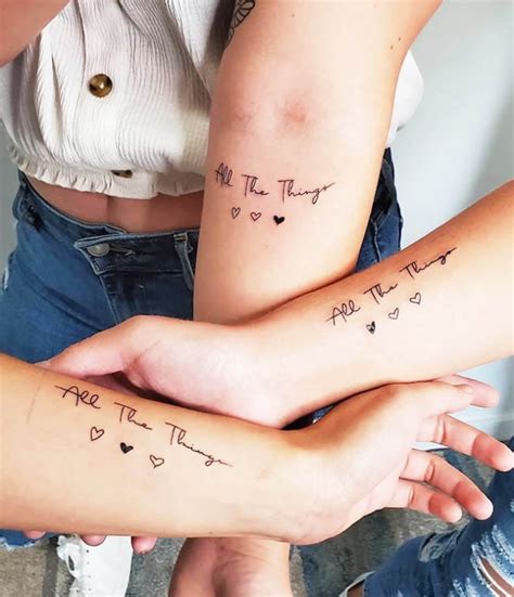 25 Fascinating Matching Sister Tattoos Timeless Bridal Shower 101