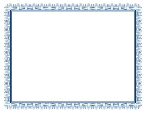 Free Certificate Border Clipart Lightblue Certificat Border Templates