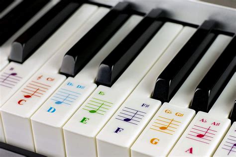 Color Piano Stickers For 49 61 76 88 Key Keyboards Quality