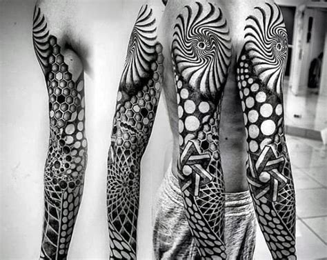They are purely ornamental in look. 50 Geometric Tattoo Sleeve Designs For Men - Complex Ink Ideas