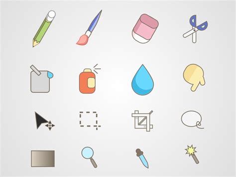 Paint Tools Icon Set Sketch Freebie Download Free Resource For Sketch
