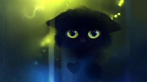 3840x2160 Resolution Short Fur Black Kitten Cat Apofiss Artwork